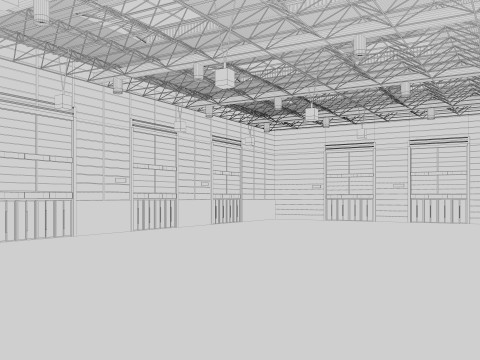 Exhibition Hall Warehouse 24 3D Model