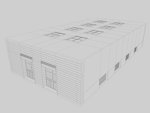 Exhibition Hall Warehouse 24 3D Model