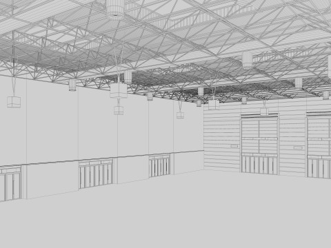 Exhibition Hall Warehouse 24 3D Model