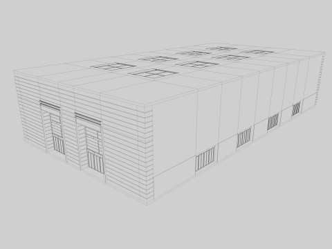Exhibition Hall Warehouse 24 3D Model