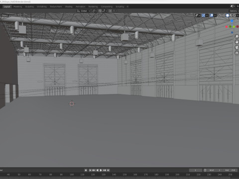 Exhibition Hall Warehouse 24 3D Model