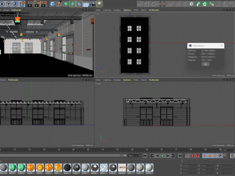 Exhibition Hall Warehouse 24 3D Model