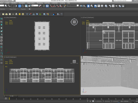 Exhibition Hall Warehouse 24 3D Model
