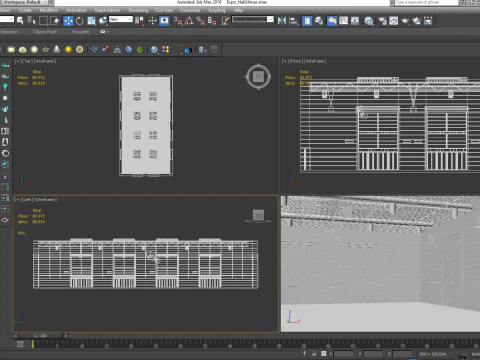 Exhibition Hall Warehouse 24 3D Model