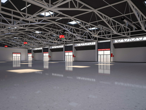 Exhibition Hall interior and exterior 25 3D 모델