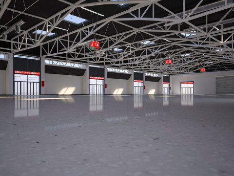 Exhibition Hall interior and exterior 25 3D Model