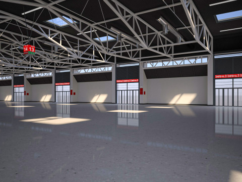 Exhibition Hall interior and exterior 25 3D 모델