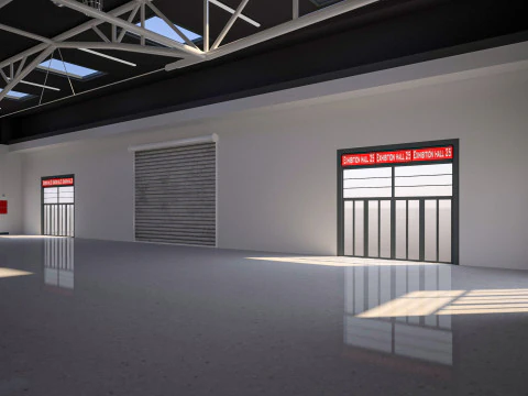 Exhibition Hall interior and exterior 25 3D Model