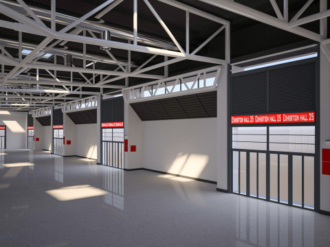 Exhibition Hall interior and exterior 25 3D 모델