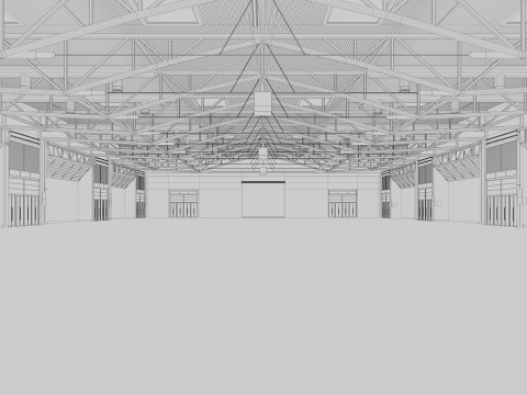 Exhibition Hall interior and exterior 25 3D 모델