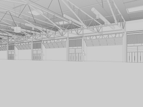 Exhibition Hall interior and exterior 25 3D 모델