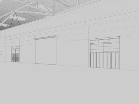 Exhibition Hall interior and exterior 25 3D Model