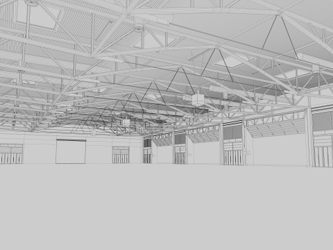 Exhibition Hall interior and exterior 25 3D 모델