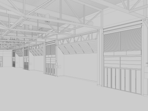 Exhibition Hall interior and exterior 25 3D 모델