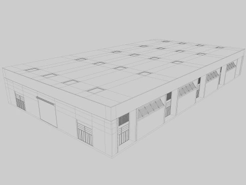 Exhibition Hall interior and exterior 25 3D Model