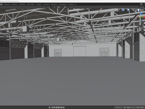 Exhibition Hall interior and exterior 25 3D 모델