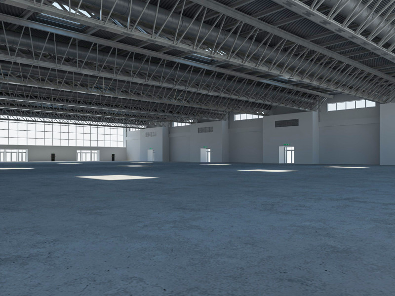 Exhibition Hall Warehouse 26 3D 模型 .c4d .max .obj .3ds .fbx .stl .blend 