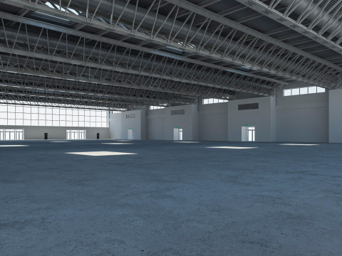 Exhibition Hall Warehouse 26 3D Model