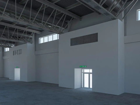 Exhibition Hall Warehouse 26 3D Model