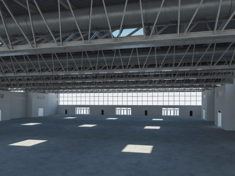 Exhibition Hall Warehouse 26 3D Model