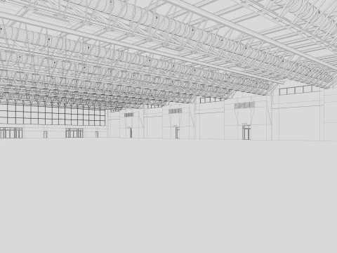Exhibition Hall Warehouse 26 3D Model