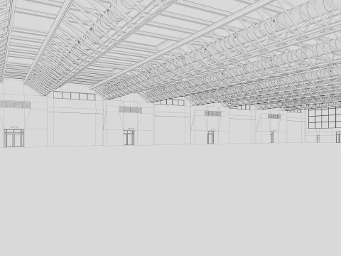 Exhibition Hall Warehouse 26 3D Model
