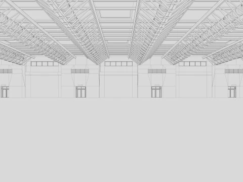 Exhibition Hall Warehouse 26 3D Model