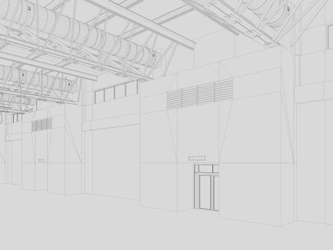 Exhibition Hall Warehouse 26 3D Model