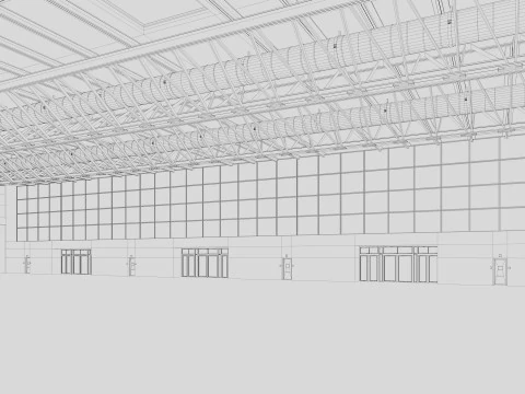 Exhibition Hall Warehouse 26 3D Model