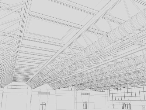 Exhibition Hall Warehouse 26 3D Model
