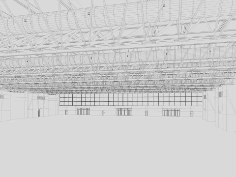 Exhibition Hall Warehouse 26 3D Model