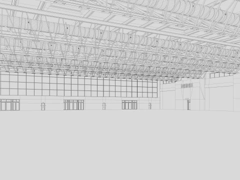Exhibition Hall Warehouse 26 3D Model