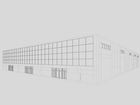 Exhibition Hall Warehouse 26 3D Model