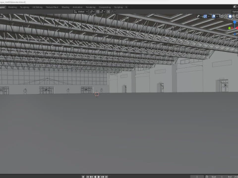 Exhibition Hall Warehouse 26 3D Model