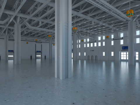 Exhibition Hall 27 interior 3D Модель