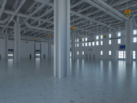 Exhibition Hall 27 interior 3D Model