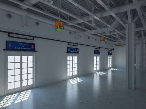 Exhibition Hall 27 interior 3D Модель