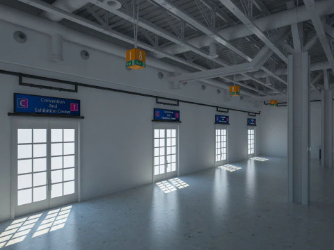 Exhibition Hall 27 interior 3D Model