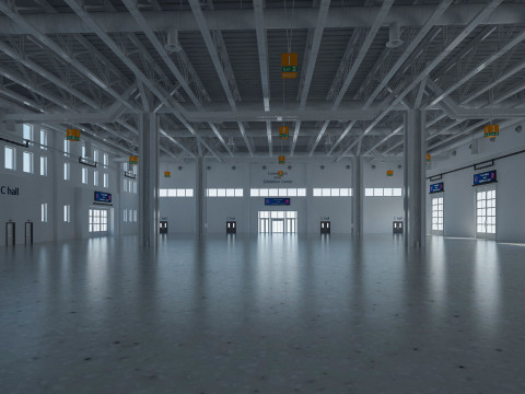 Exhibition Hall 27 interior 3D Модель
