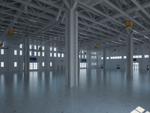 Exhibition Hall 27 interior 3D Модель