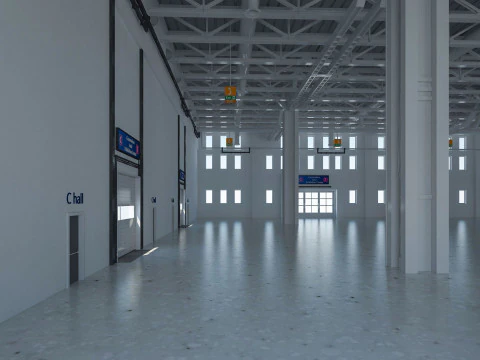 Exhibition Hall 27 interior 3D Model