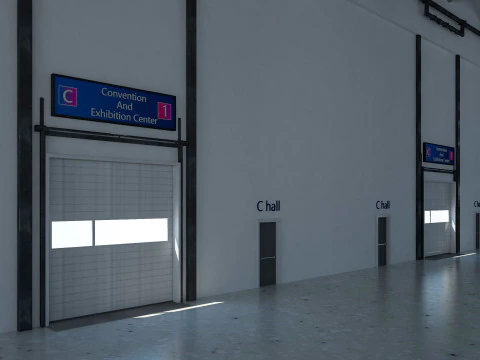 Exhibition Hall 27 interior 3D Model