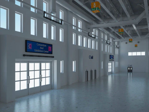 Exhibition Hall 27 interior 3D Model