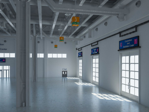 Exhibition Hall 27 interior 3D Модель