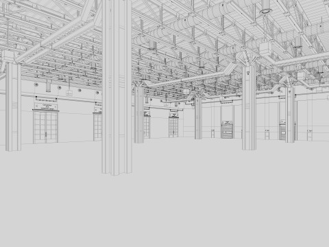Exhibition Hall 27 interior 3D Модель