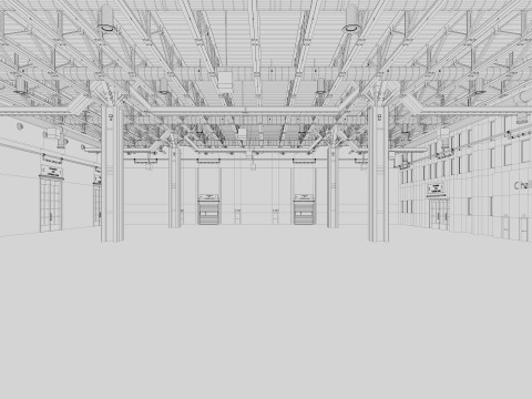 Exhibition Hall 27 interior 3D Модель