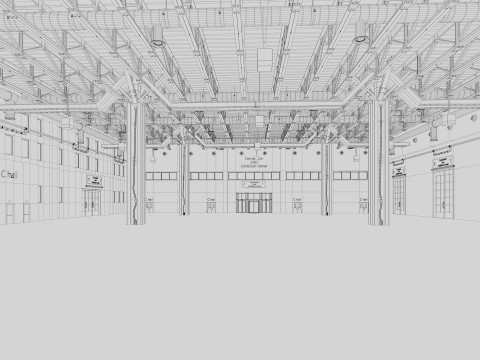 Exhibition Hall 27 interior 3D Модель