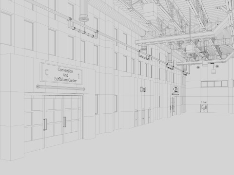 Exhibition Hall 27 interior 3D Модель