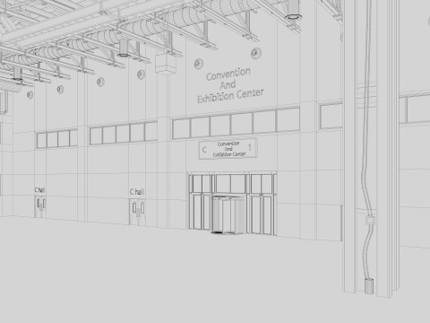 Exhibition Hall 27 interior 3D Модель
