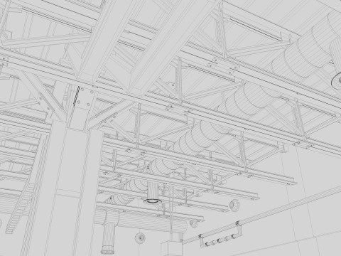 Exhibition Hall 27 interior 3D Модель